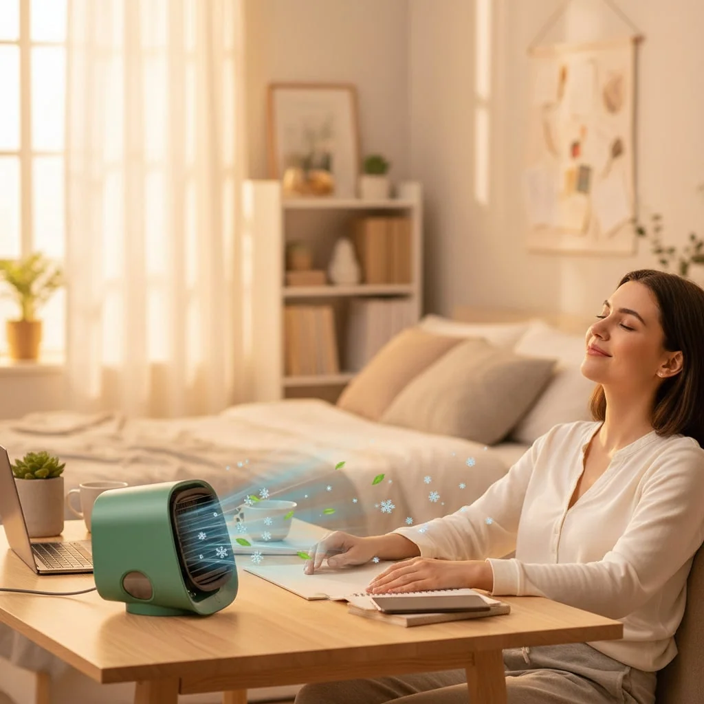 Portable Air Conditioner Mini Personal Cooling Fan USB - Image 6